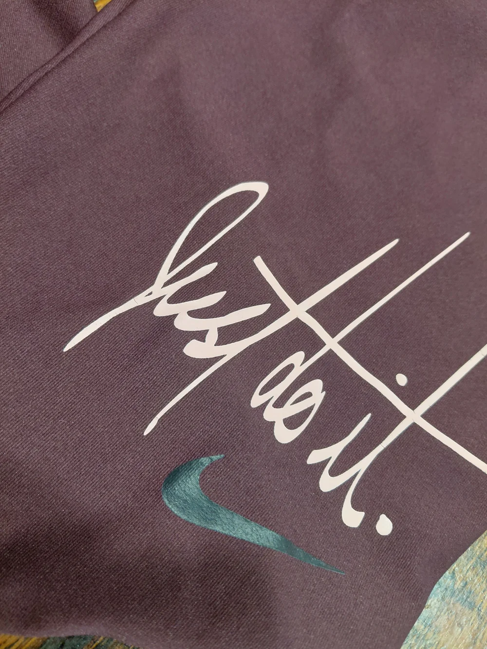 Nike Plum High-Rise Performance DRI-FIT Leggings with Script Logo
